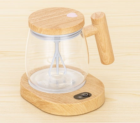 400ML Self Stirring Coffee Mug Electric Mixing Glass Coffee Dining Room Kitchen Gadgets Transparent white ribbon coast 400ml