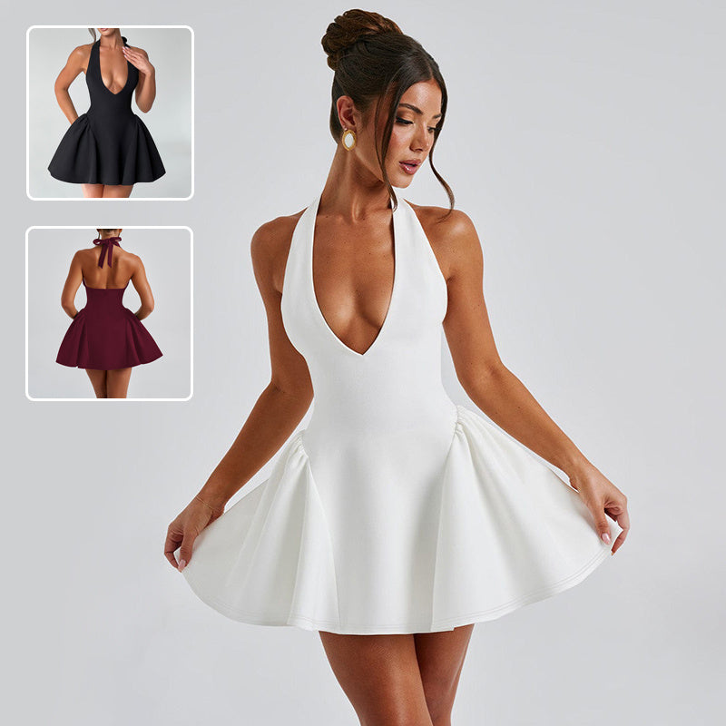 Sexy Halter Dress Ins Fashion Slim Short Dress For Party Clothing Women
