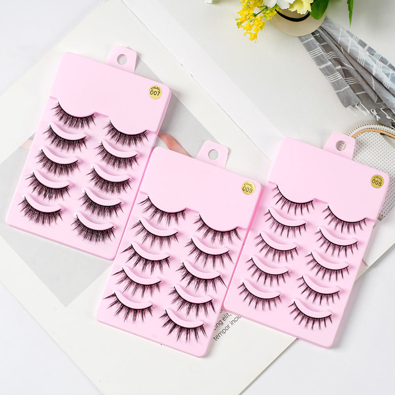 5 Pairs Manga Lashes Korean Makeup Artificial False Eyelashes