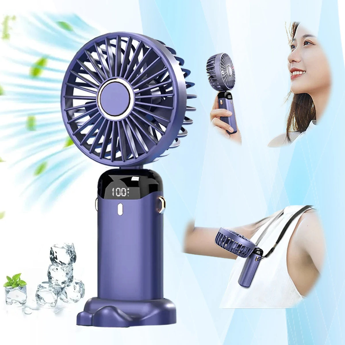 USB Rechargeable Mini Portable Handheld Electric Fan Outdoor Fan