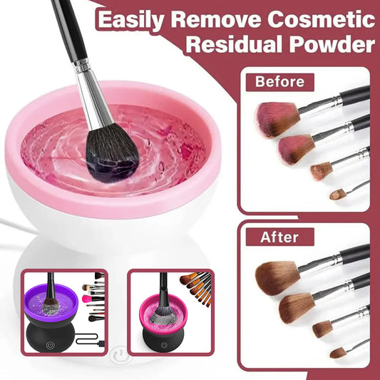 Electric Makeup Brush Cleaner Machine Portable Automatic USB Cosmetic Brush