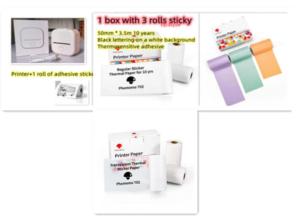 Portable Mini Thermal Label Printer Home Photo Printer Bluetooth-compatible Mini Label Printer Set10 USB