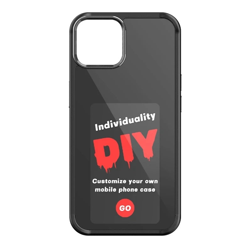 E-ink Screen Phone Case Unlimited Screen Projection Personalized Luxury Phone Case Black