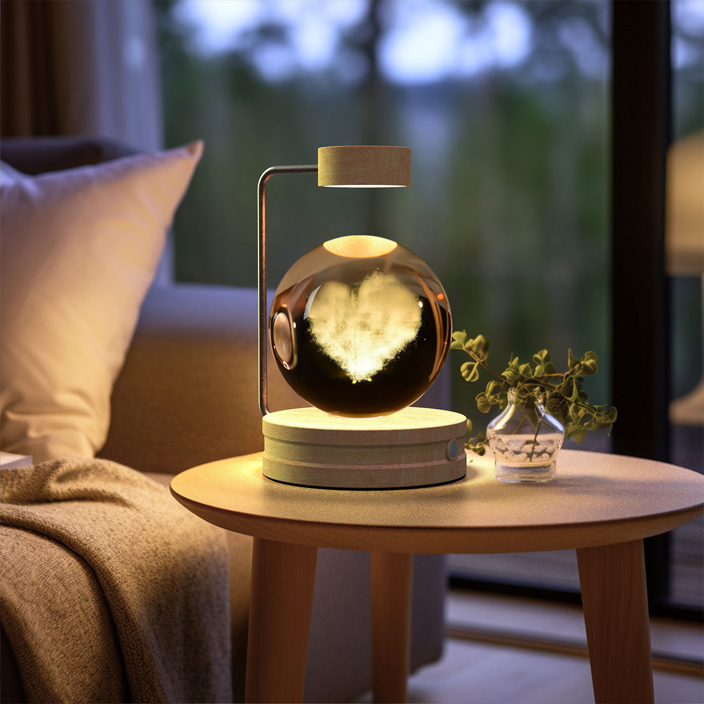 Crystal Ball Cosmic Dinosaur Indoor Night Light Love Cloud Light wood