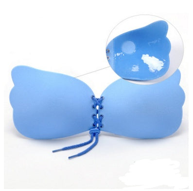 Large Size Strapless Bra Adhesive Sticky Push Up Bras For Women Blue
