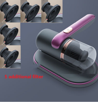 Electric UV Mite Remover Household Bed Mattress Sofa Pillows Mite Removal Purple with 5filter Wireless No logo