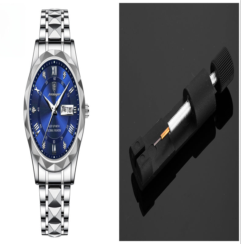 Men's Waterproof Double Calendar Luminous Quartz Watch 6style Carrying a tape remover