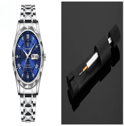 Men's Waterproof Double Calendar Luminous Quartz Watch 6style Carrying a tape remover