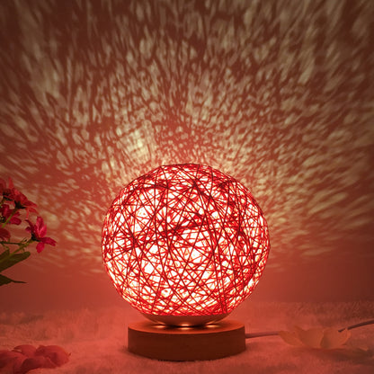 Hot Selling Creative Linen Table Lamp16 Color Remote Control Lamp RoseRed shelf