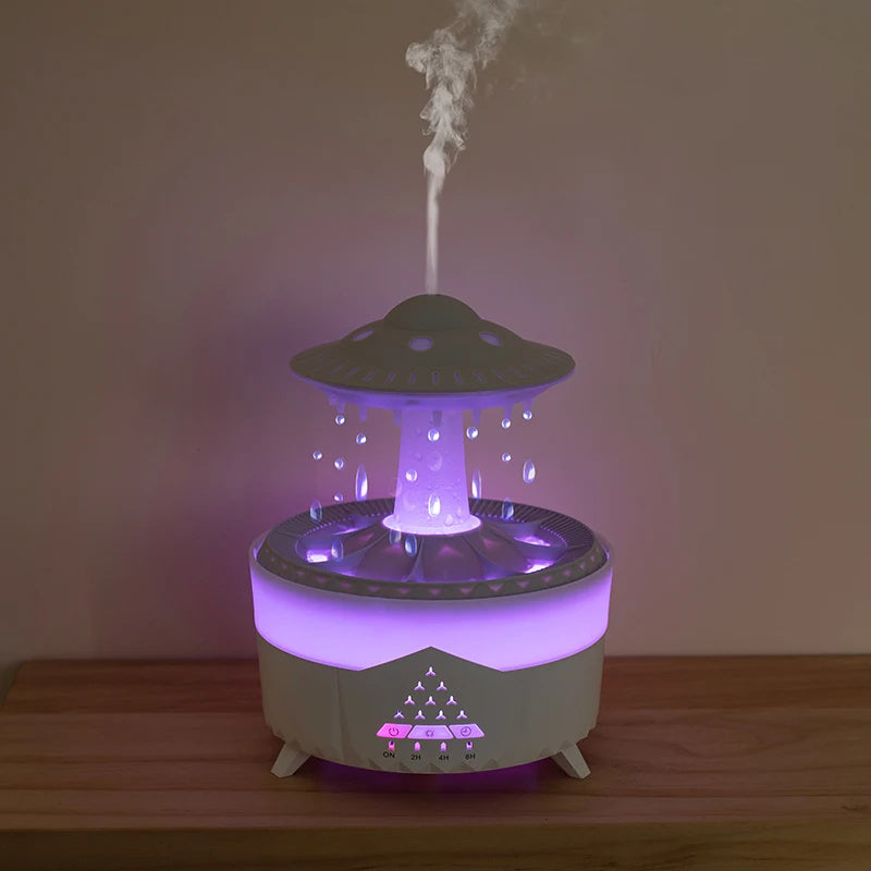 New UFO Raindrop Humidifier Water Drop Air Humidifier USB Home Decor