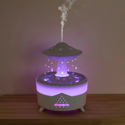 New UFO Raindrop Humidifier Water Drop Air Humidifier USB Home Decor