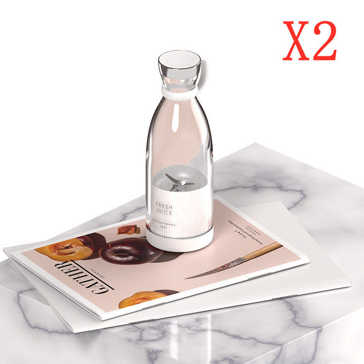 350ML Electric Juicer Blender Mixer USB Rechargeable Machine Household 2pcs White