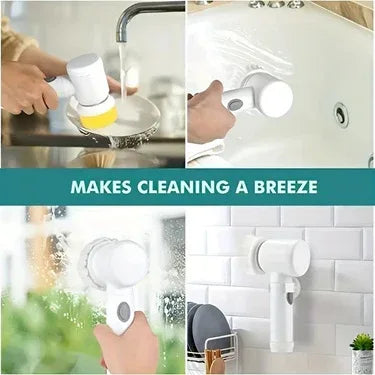 1pc Electric Spin Cleaning Brush,USB Rechargeable Handheld Kitch Cleaner