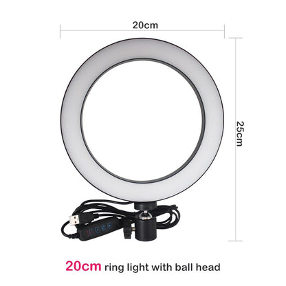 Compatible with Apple, Tripod Fill Light Live Bracket Beauty Light Set Ring Light 20cmA