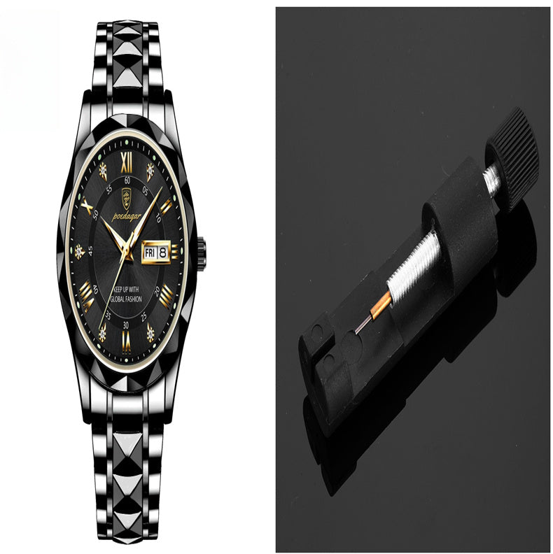 Men's Waterproof Double Calendar Luminous Quartz Watch 9style Carrying a tape remover