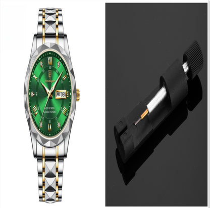 Men's Waterproof Double Calendar Luminous Quartz Watch 4style Carrying a tape remover