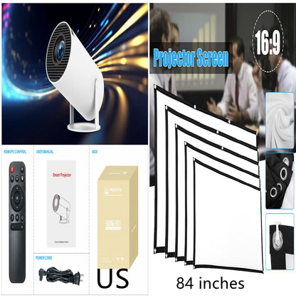 HY300 Pro Projector Home Theater Entertainment Portable Projector Set3 US