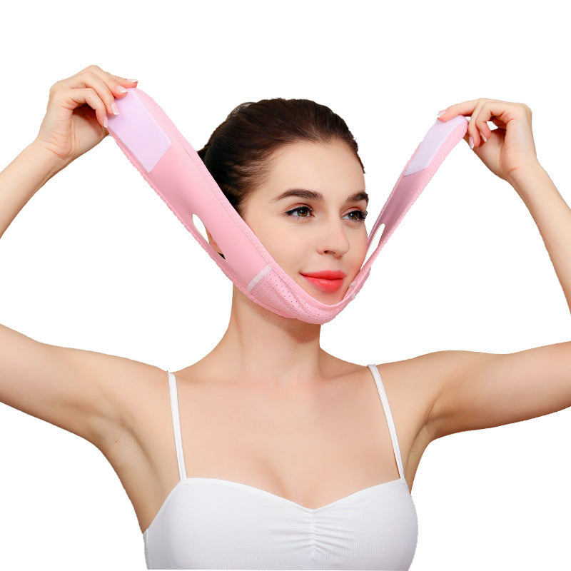 Face Slim V-Line Lift Up Mask Cheek Chin Neck Slimming Thin Belt 077pink