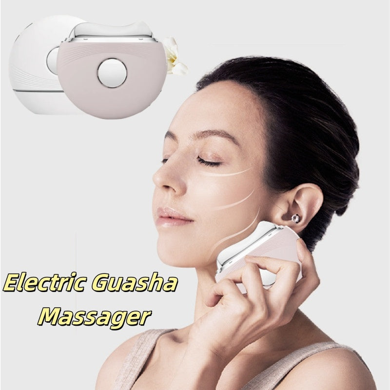 Electric Guasha Massager EMS Face Lifting Remove Skin Clod Heat Body Device