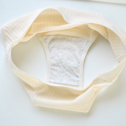 Underwear Pure Cotton Girl Plus Size Mid Mid-waist Solid Color