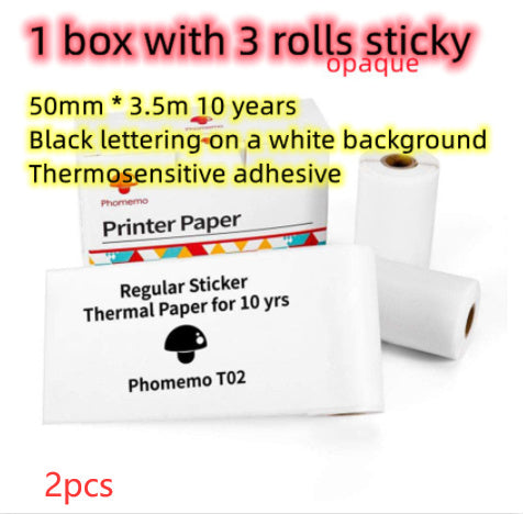 Portable Mini Thermal Label Printer Home Photo Printer Bluetooth-compatible Mini Label Printer Printer paper 2pcs USB