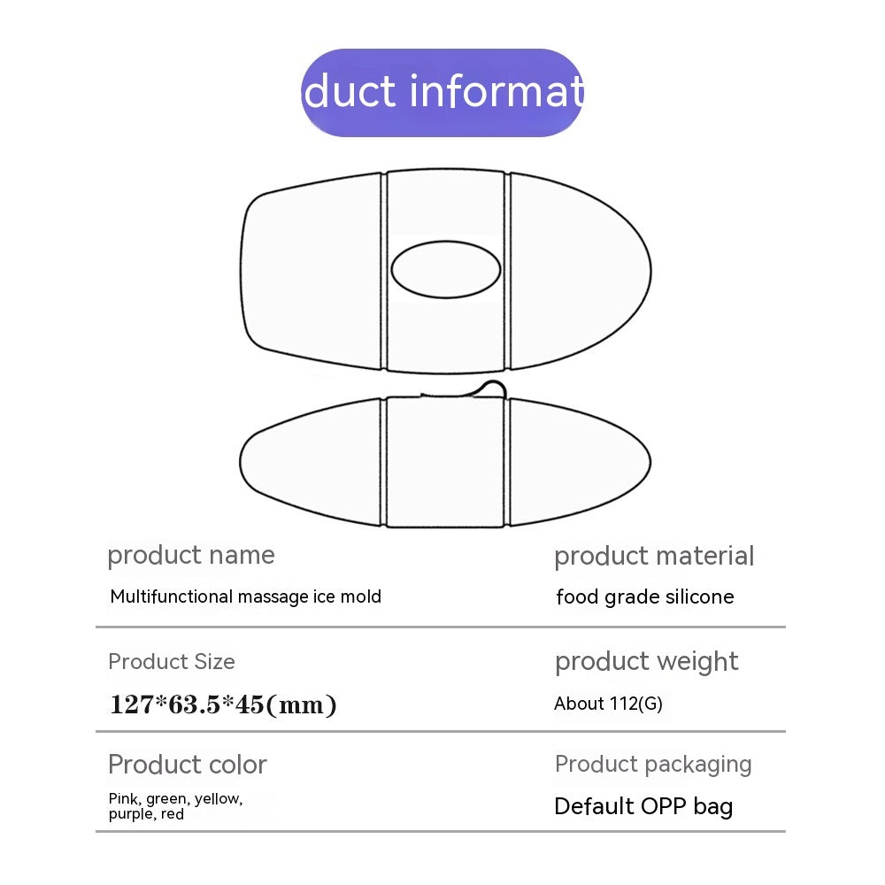 Silicone Ice Face Roller Remove Dark Circles Massage Skin Beauty Facial Roller