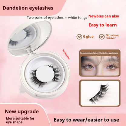Magnetic Suction False Eyelashes Little Devil Supernatural Magnet Suit UBS063 2pair Eyelash Plus White Clip