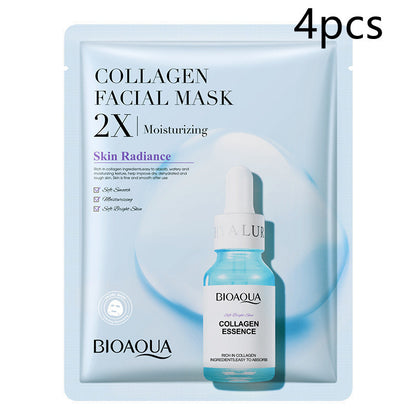 Collagen Face Mask Moisturizing Firming Face Sheet Mask Collagen 30g 4PC
