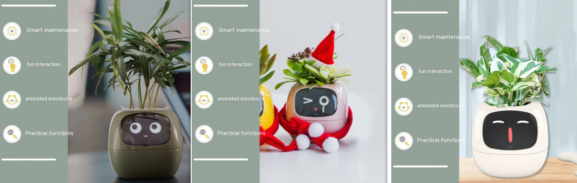 Smart Planter Endless Fun Over 49 Rich Expressions 7 Smart Sensors And AI Chips Set32 Small