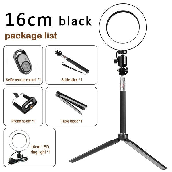 Compatible with Apple, Tripod Fill Light Live Bracket Beauty Light Set Ring Light 16cmC