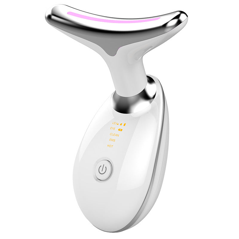 EMS Thermal Neck Lifting And Tighten Massager Electric Microcurrent Wrinkle Remover White