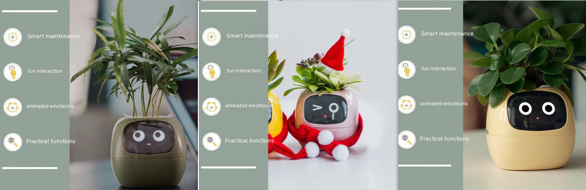 Smart Planter Endless Fun Over 49 Rich Expressions 7 Smart Sensors And AI Chips Set33 Small