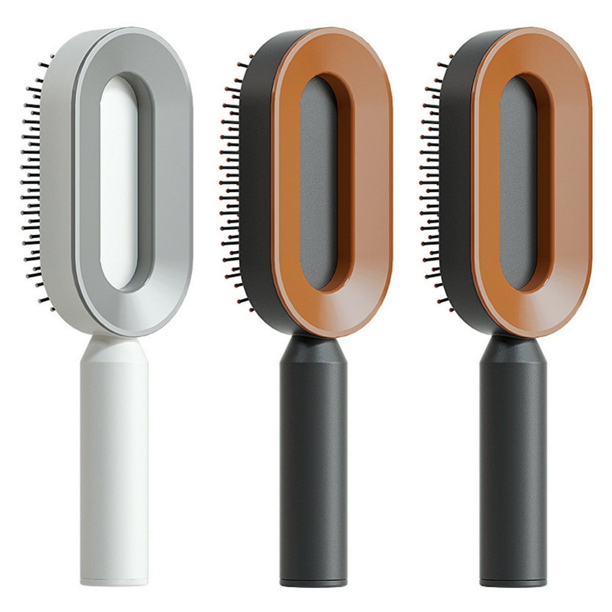 Self Cleaning Hair Brush For Women Massage Scalp Comb Anti-Static Hairbrush Set T