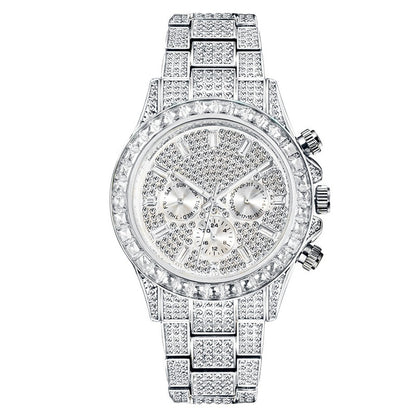 Women's Watch Disc Quartz Movement Simple Casual Business Steel Band Silver