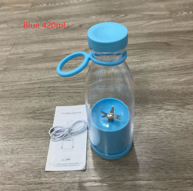 350ML Electric Juicer Blender Mixer USB Rechargeable Machine Household Blue 420ml