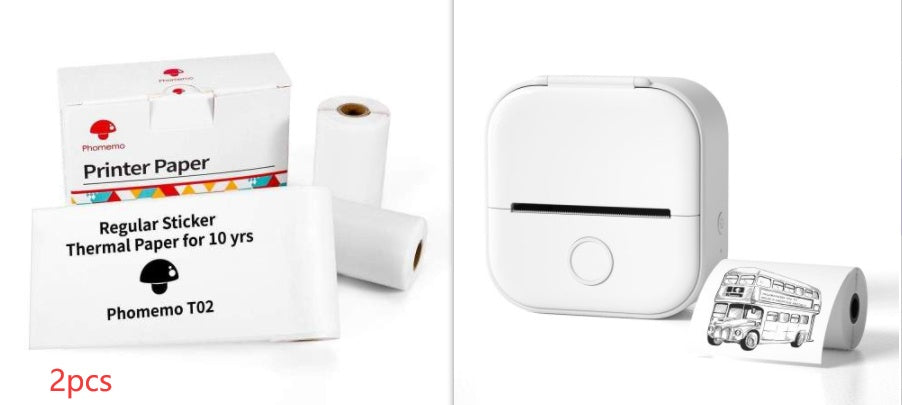 Portable Mini Thermal Label Printer Home Photo Printer Bluetooth-compatible Mini Label Printer Set1 USB