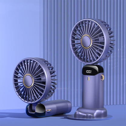 USB Rechargeable Mini Portable Handheld Electric Fan Outdoor Fan Blue USB