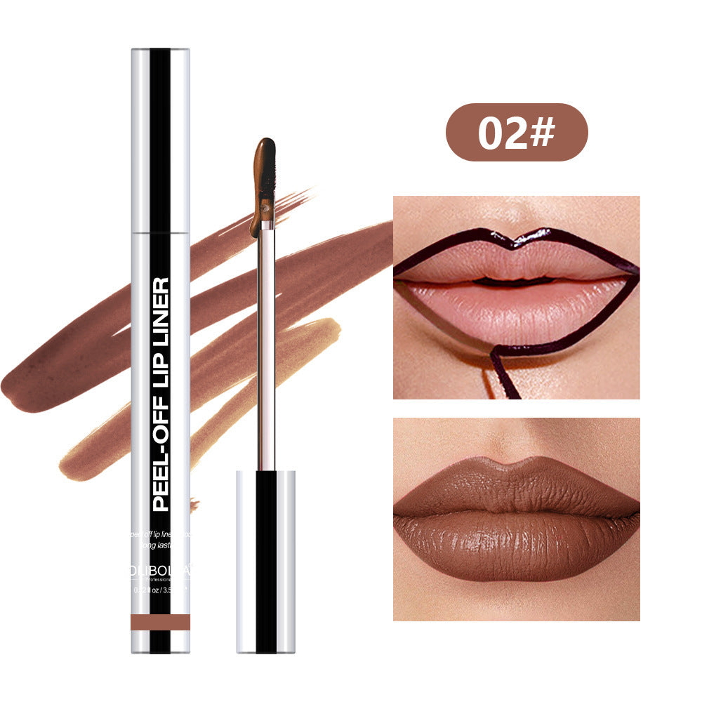Pull Lip Liner Waterproof Long Lasting And Does Not Fade Lip Lacquer 3.5ml 02color