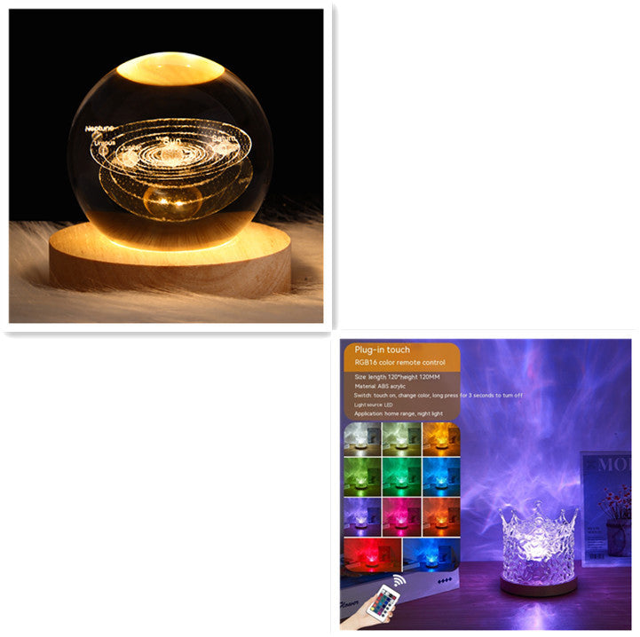 LED Water Ripple Ambient Night Light 3W Set4 1PC