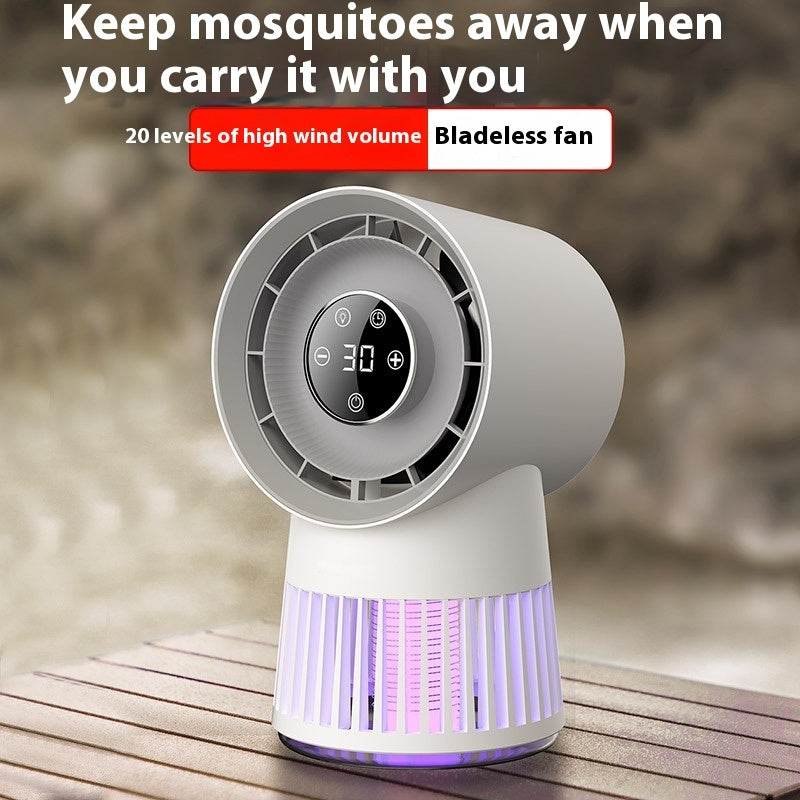 Creative 2-in-1 Mosquito Killing Mini Desk Fan Electric Mosquito Killer USB Rechargeable Fan