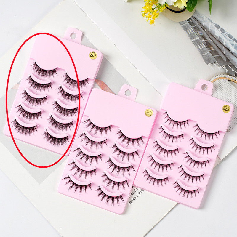 5 Pairs Manga Lashes Korean Makeup Artificial False Eyelashes 5pairs of007