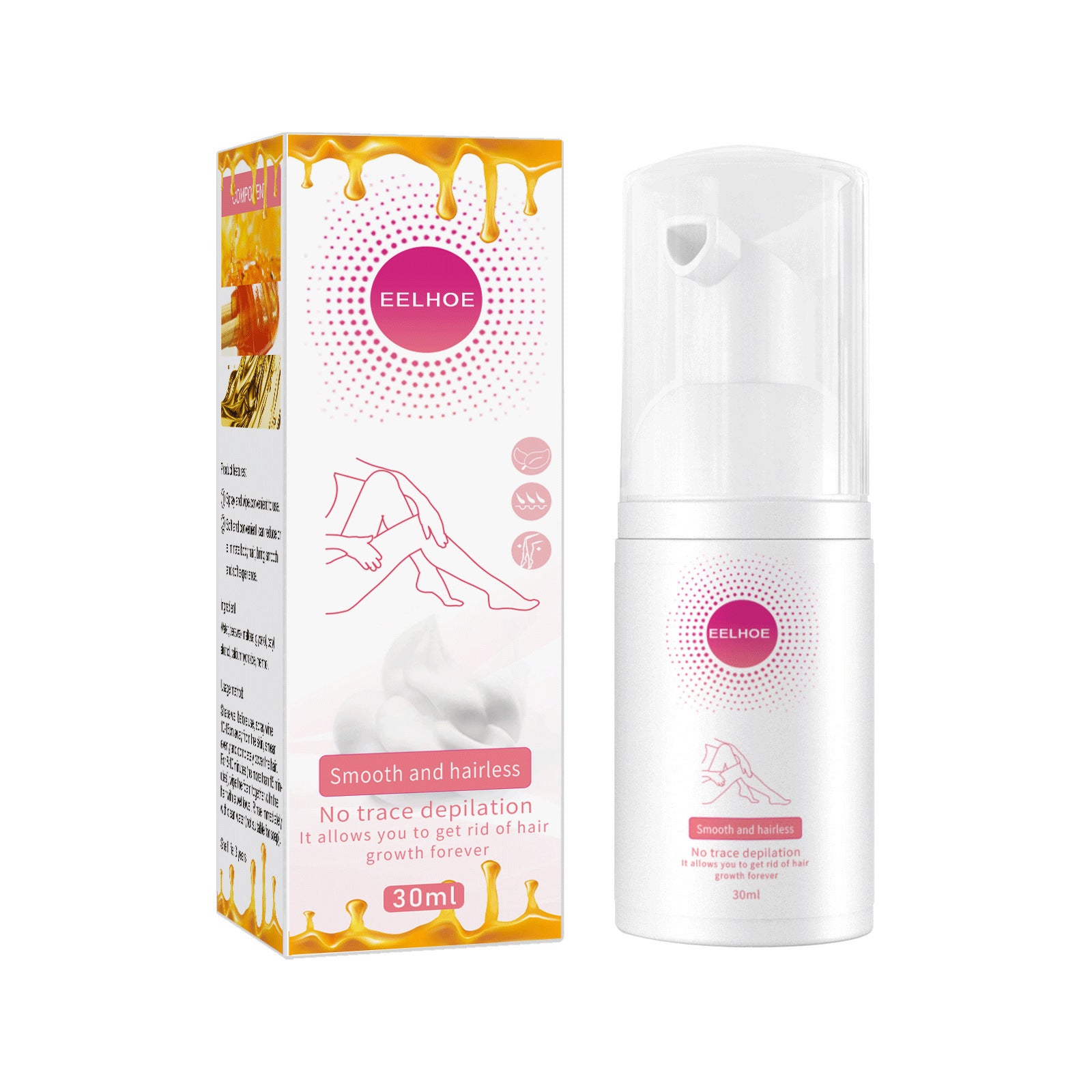 Mu Si Honey Hair Removal Spray Removes All Over The Body 30ml 1pc