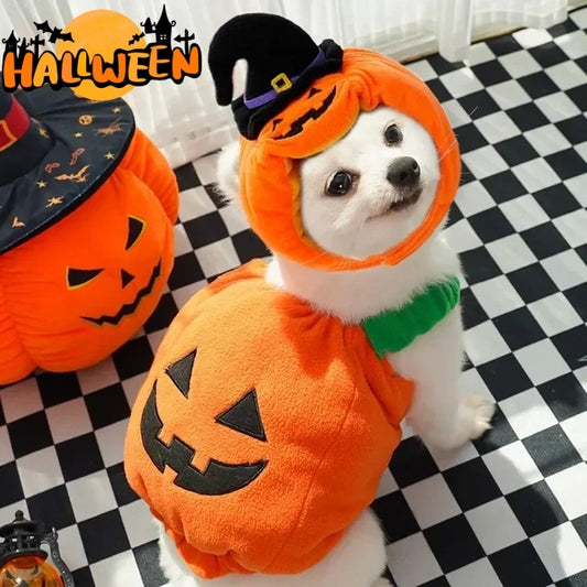 Halloween Pumpkin Vest For Dogs Cats Festive Pet For Small Animals Clothing