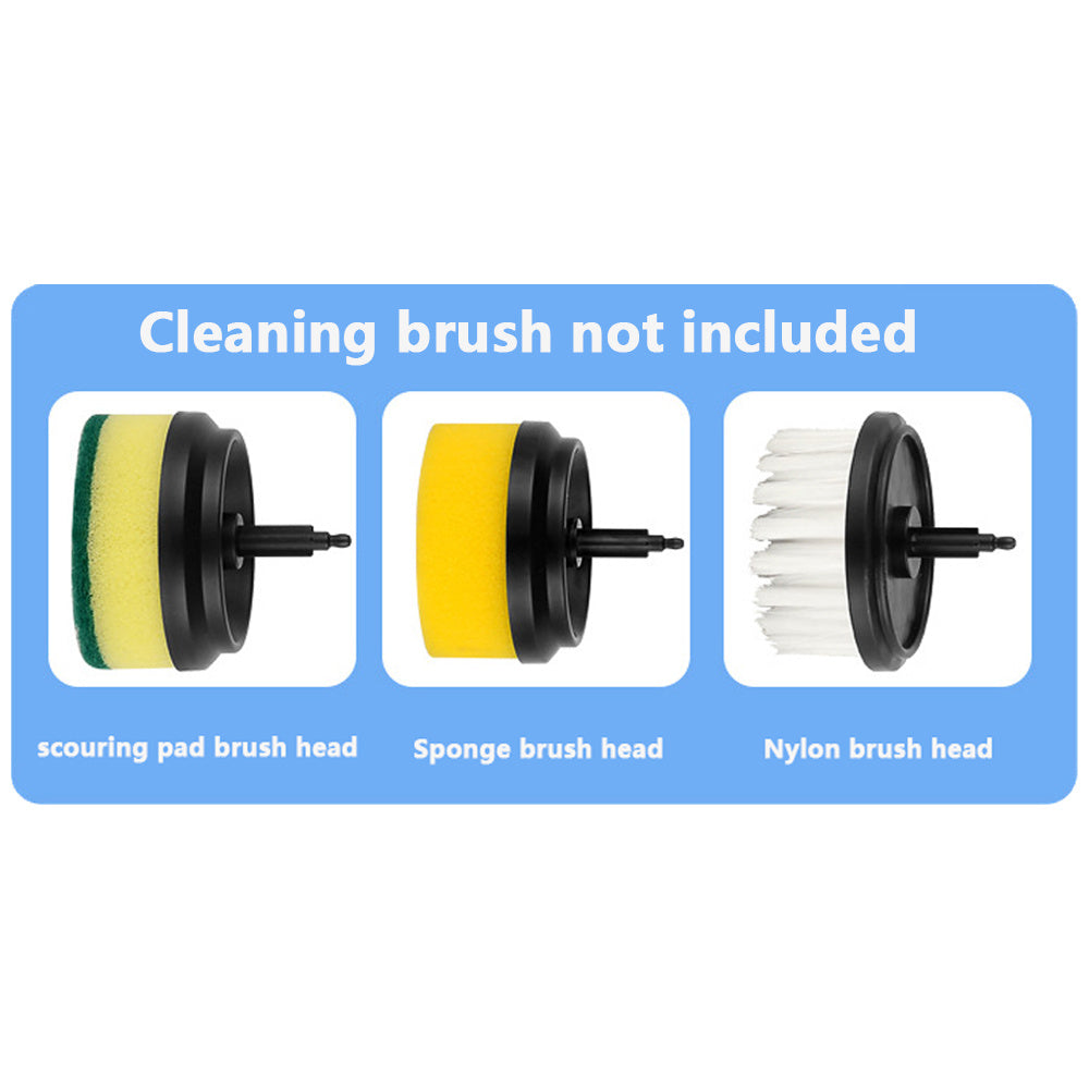 Electric Cleaning Brush Multifunctional Scouring Pad Threeheaded brush 1PC