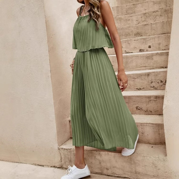 Women's Summer Solid Color Vacation Loose Suit Casual Suit