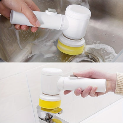 1pc Electric Spin Cleaning Brush,USB Rechargeable Handheld Kitch Cleaner