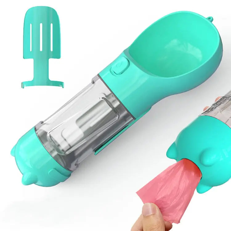 Pet Water Bottle Feeder Bowl Portable Pet Outdoor Travel 3 In 1 Dog Water Bottle Blue3style 500ml