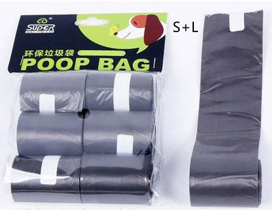 Dog Pet Travel Foldable Pooper Scooper With 1 Roll Decomposable bags Set25 Garbage bag S and L