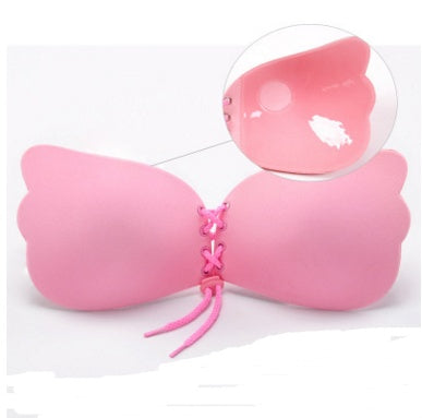 Large Size Strapless Bra Adhesive Sticky Push Up Bras For Women Pink
