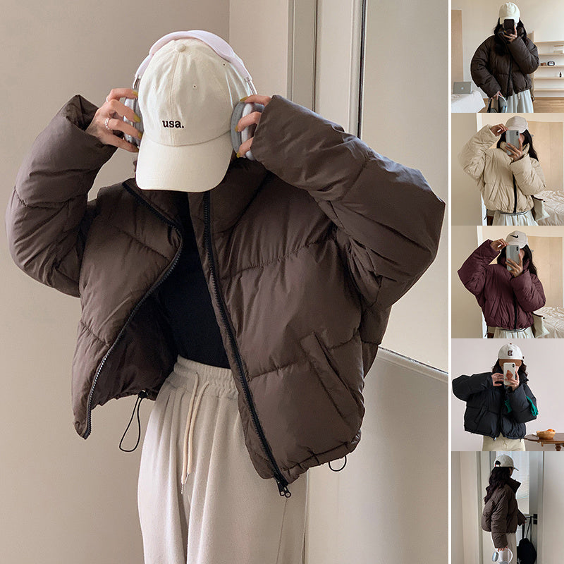 New Stand Collar Short Coat Women Clothing